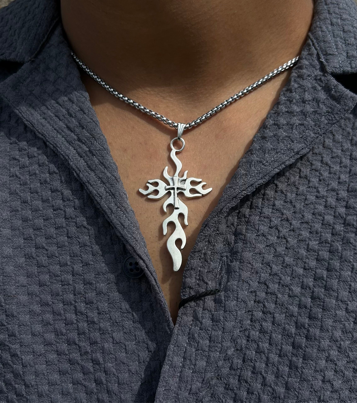 Inferno Cross Necklace