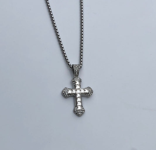 ICED OUT CROSS NECKLACE