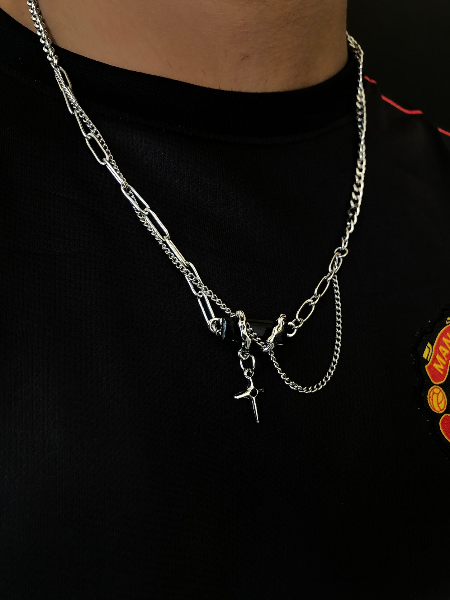Shadow Cross layered Necklace