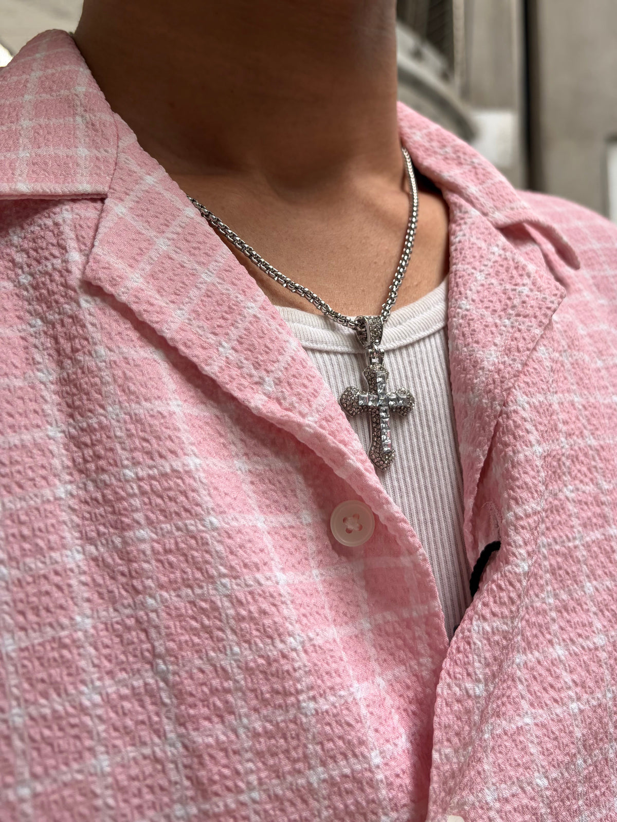 ICED OUT CROSS NECKLACE