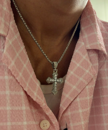 ICED OUT CROSS NECKLACE