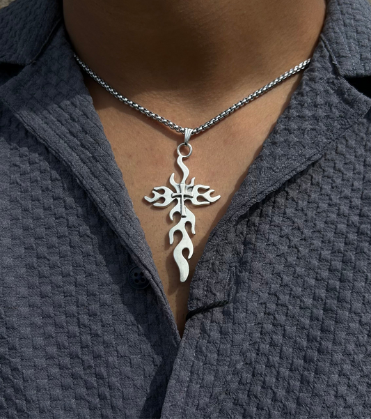 Inferno Cross Necklace