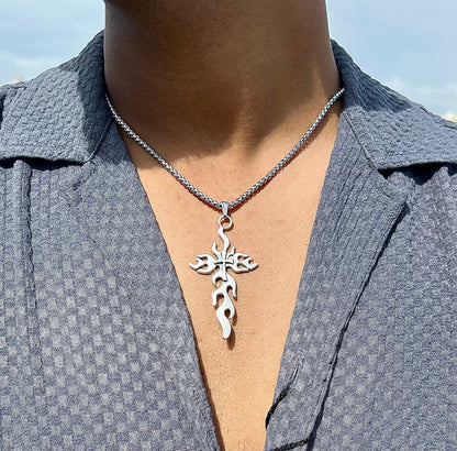 Inferno Cross Necklace