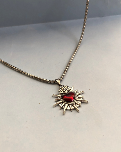 The Crimson Heart Relic Necklace