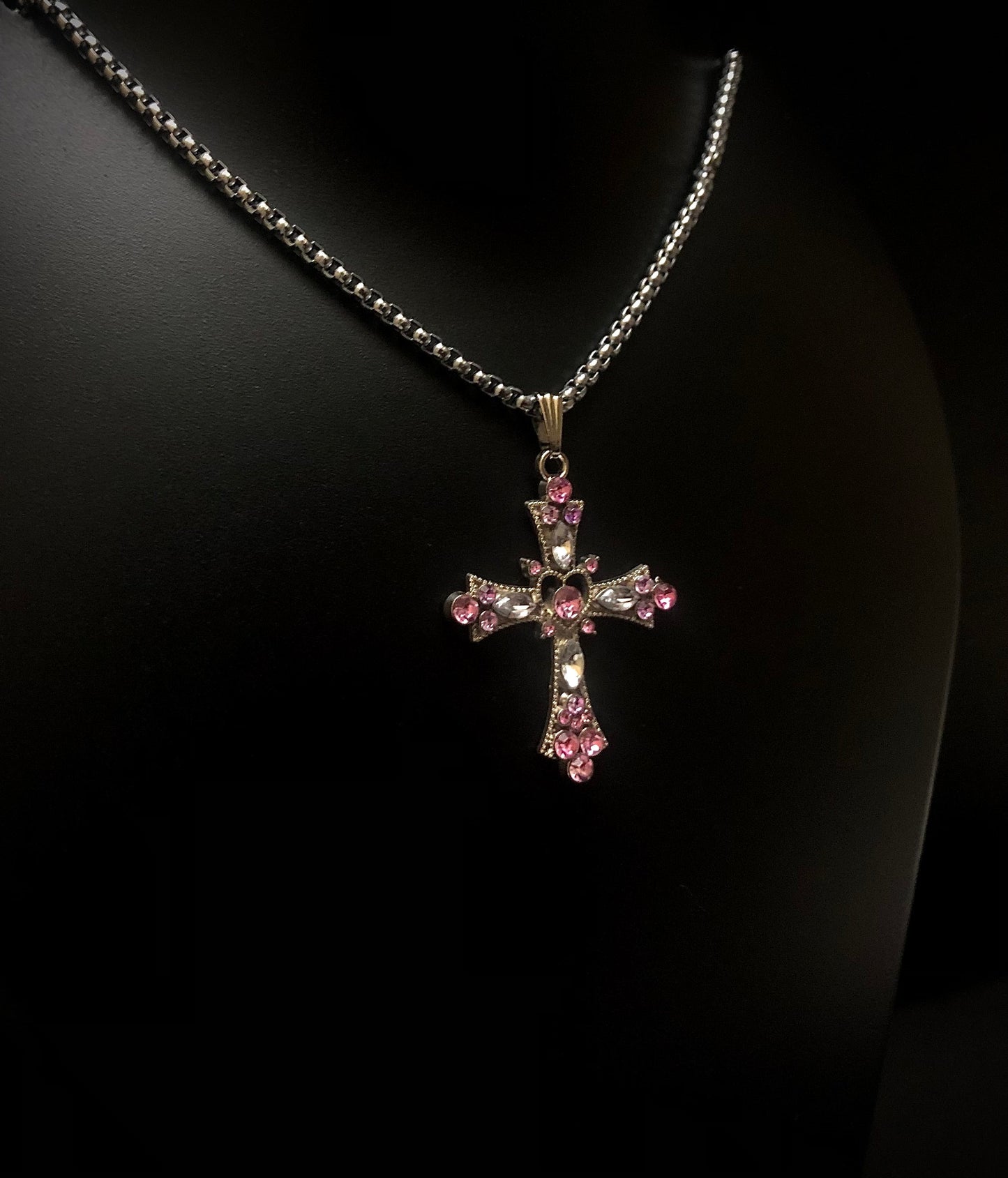 Pink Cross Necklace