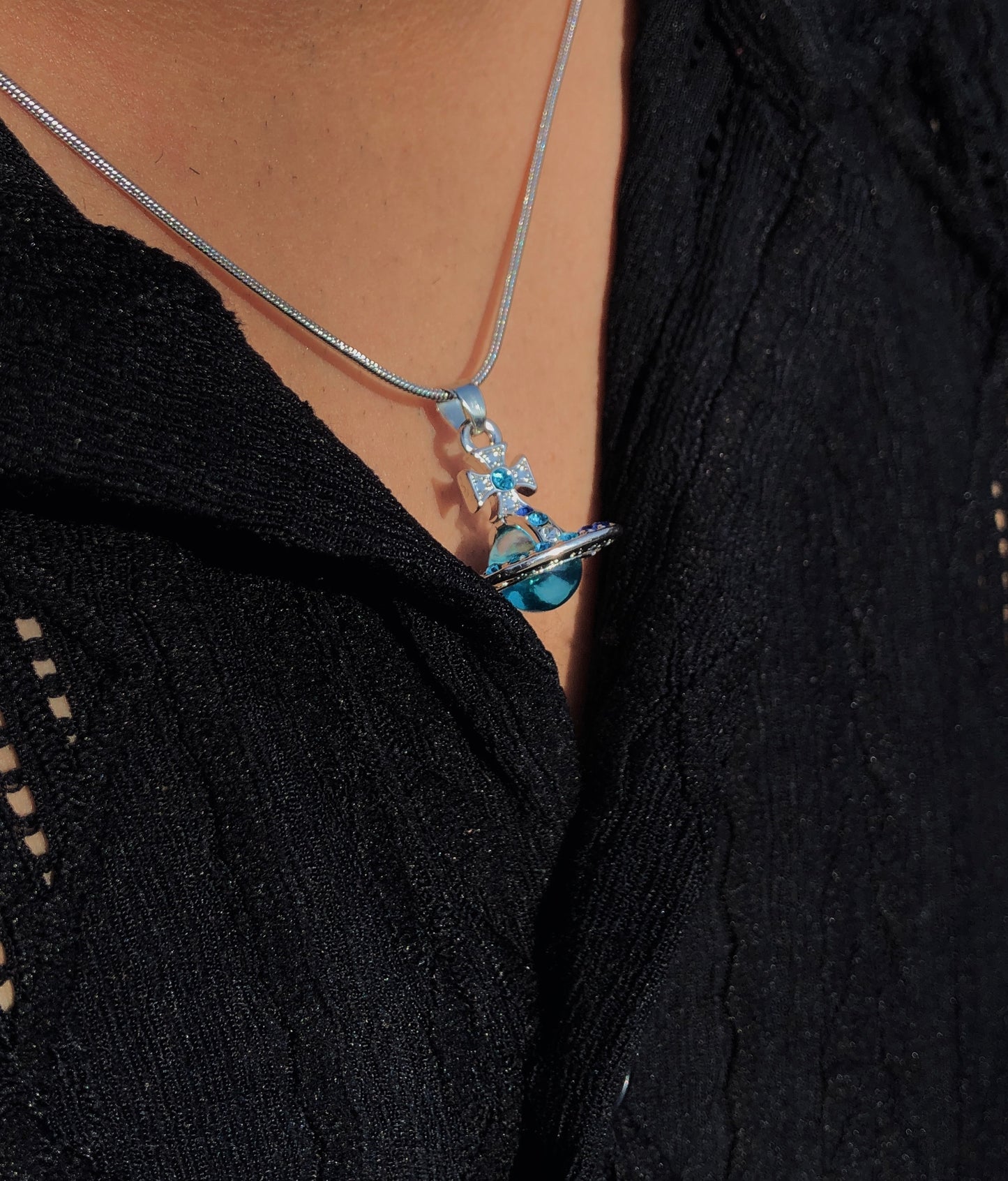 Stellar orb necklace (blue)