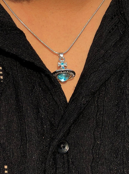 Stellar orb necklace (blue)