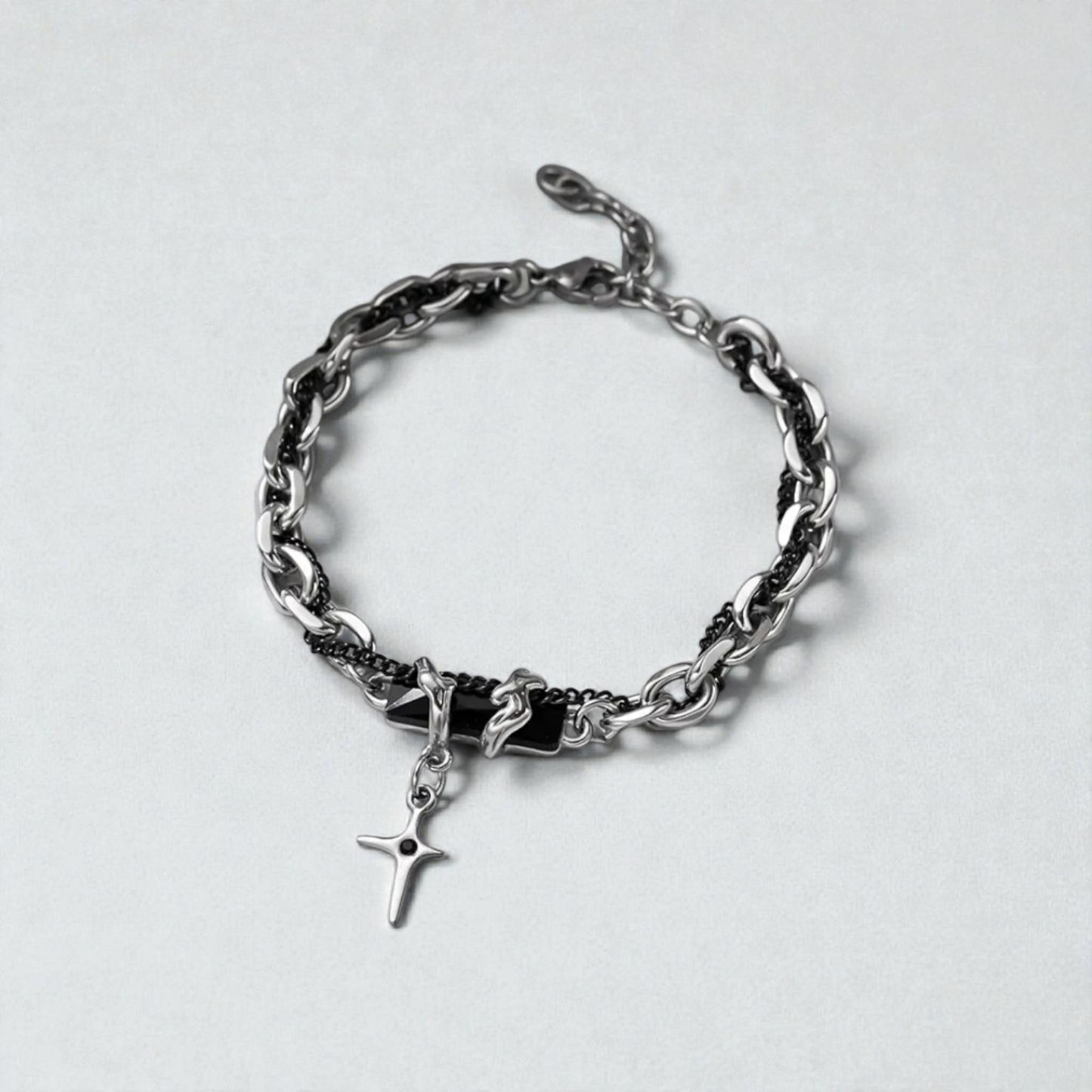 SHADOW CROSS LAYERED BRACELET