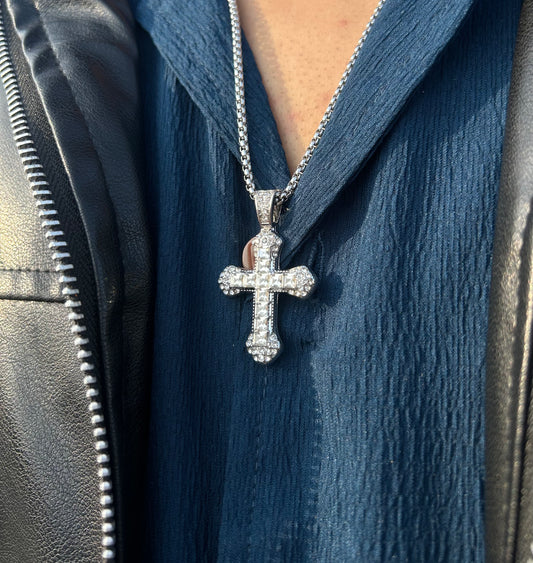 ICED OUT CROSS NECKLACE