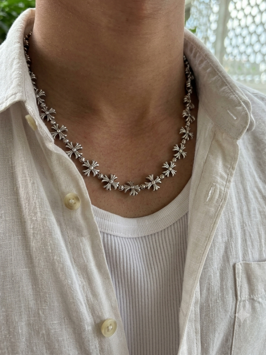 Chrome floral chain