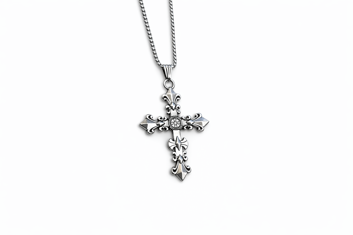 Fluer Cross Necklace