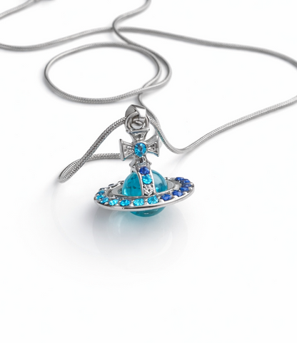 Stellar orb necklace (blue)