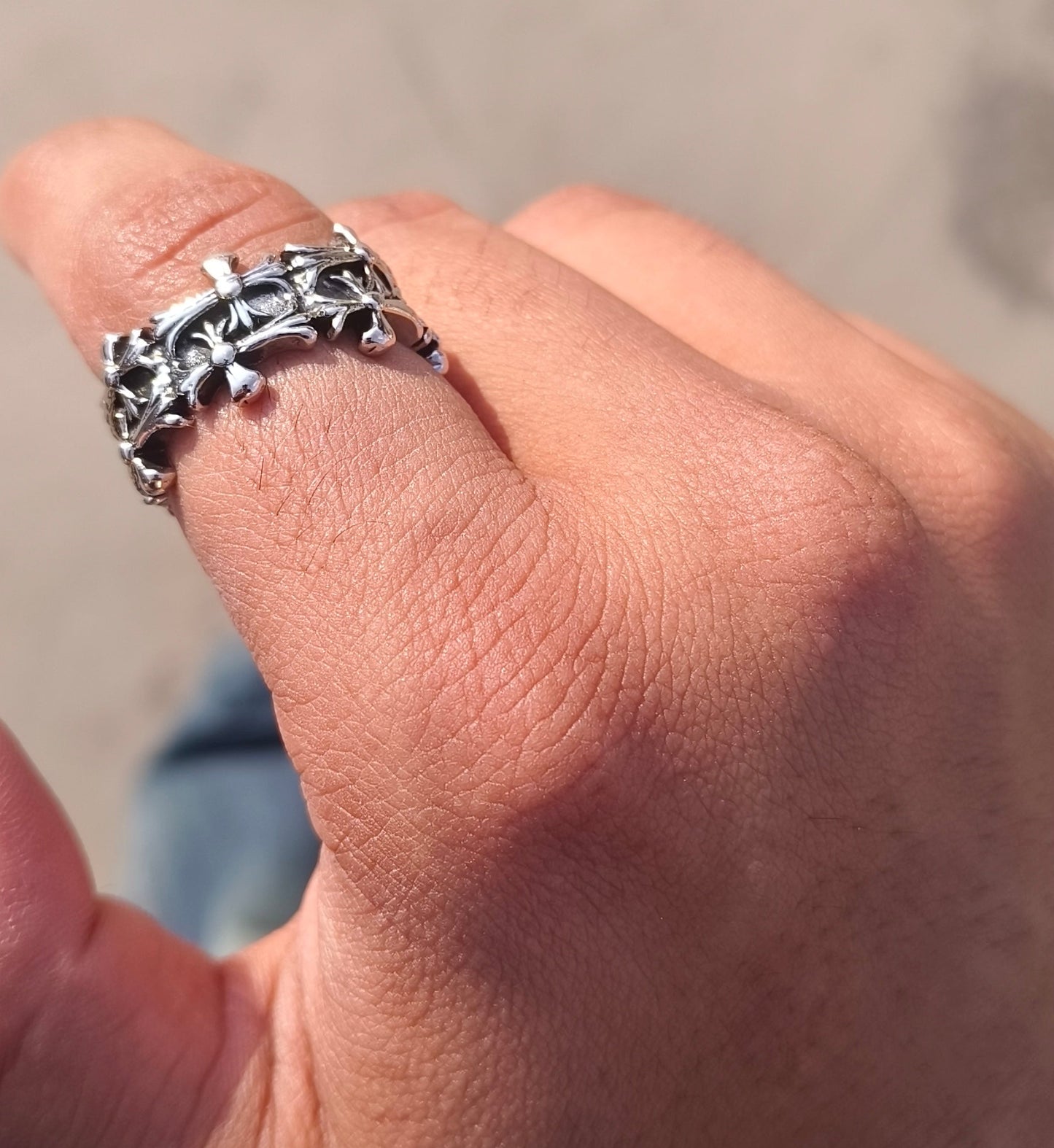 CHROME CROWN RING