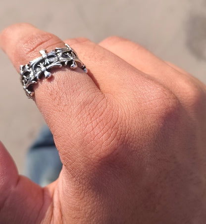 CHROME CROWN RING